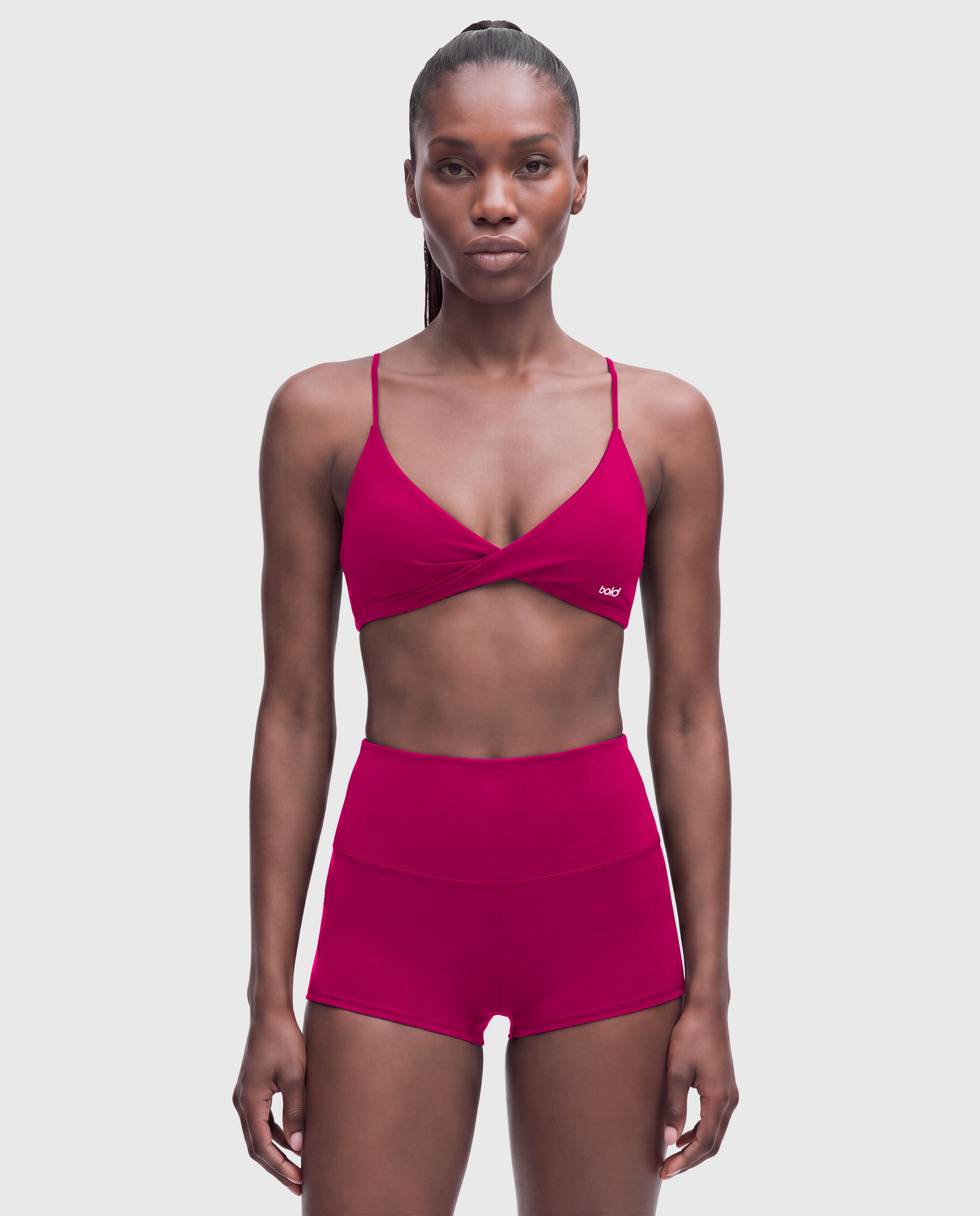 BoldBooty Longline Sports Bra — Fuchsia — Photo 3
