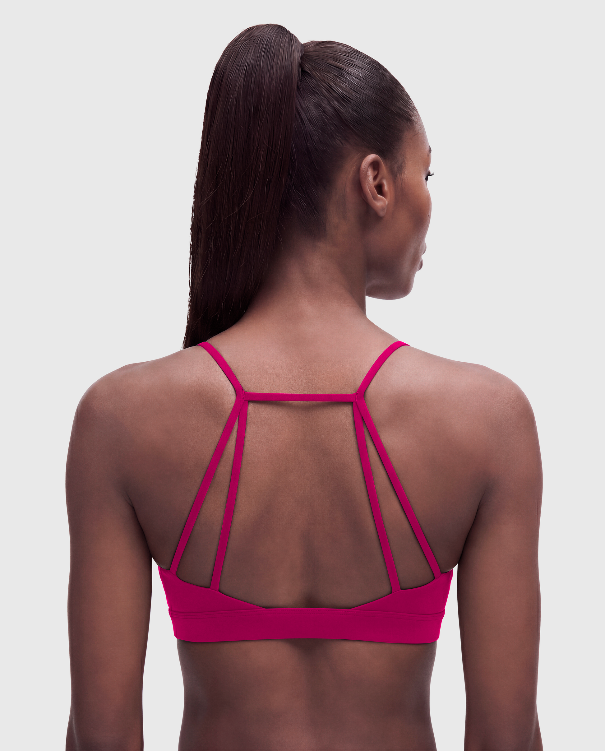 BoldBooty Longline Sports Bra — Fuchsia — Photo 2