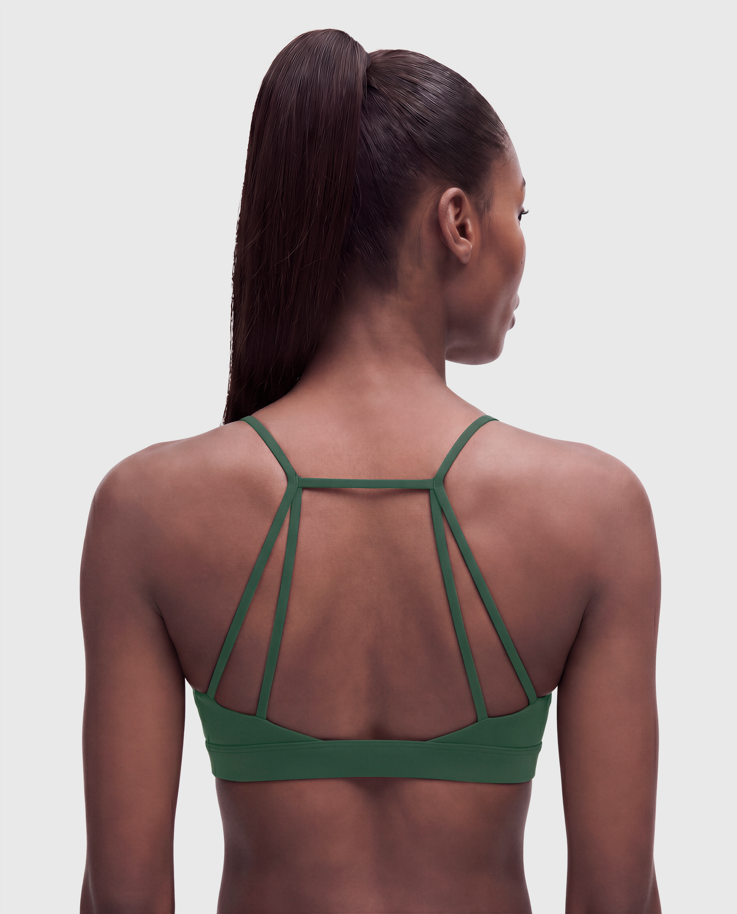 BoldBooty Longline Sports Bra — Willow Green — Photo 2