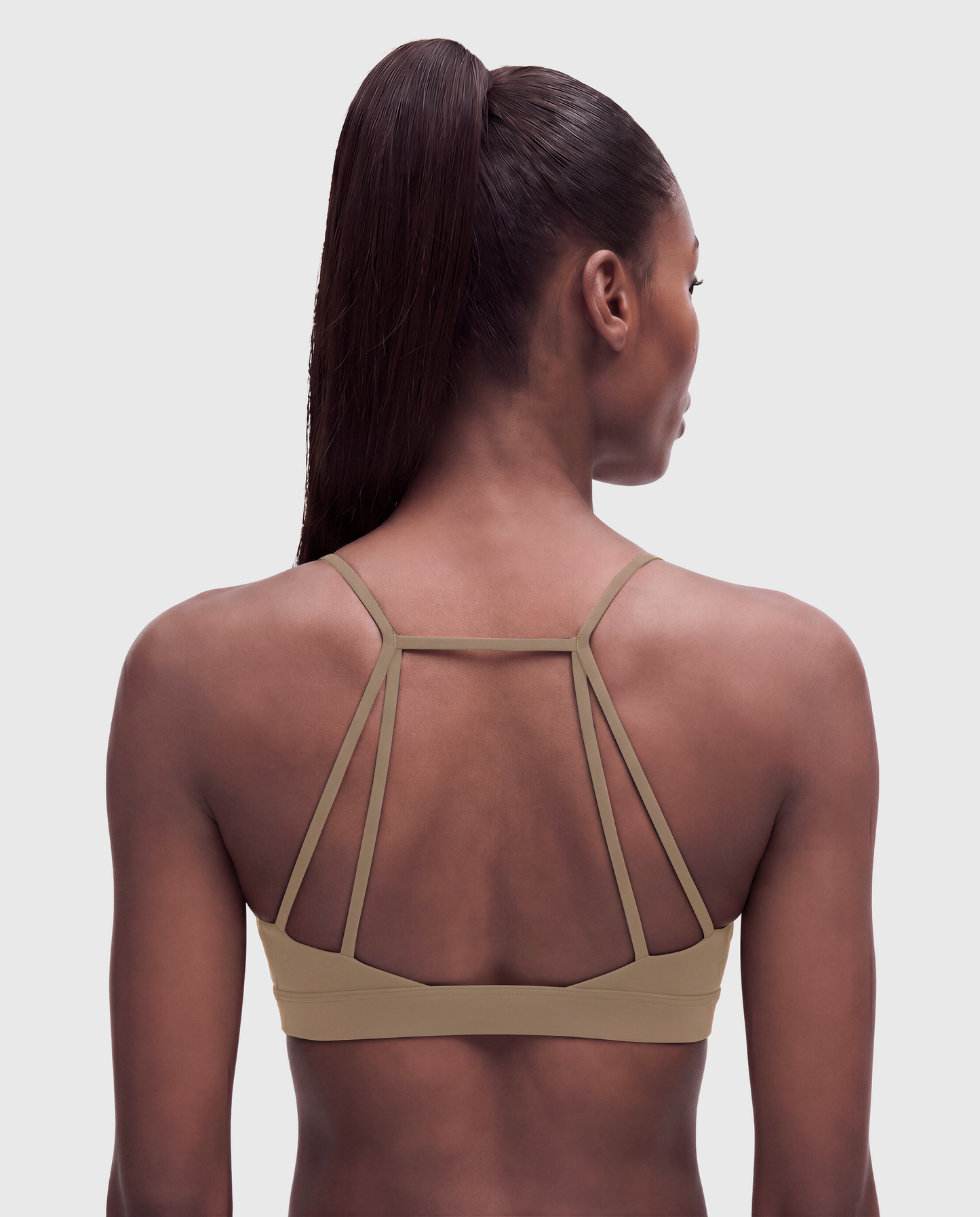 BoldBooty Longline Sports Bra — New Taupe — Photo 2
