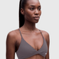 BoldBooty Longline Sports Bra — Mushroom Grey — Photo 1
