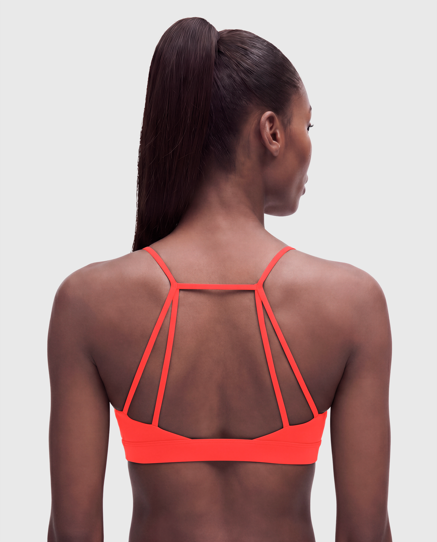 BoldBooty Longline Sports Bra — Scarlet Red — Photo 2