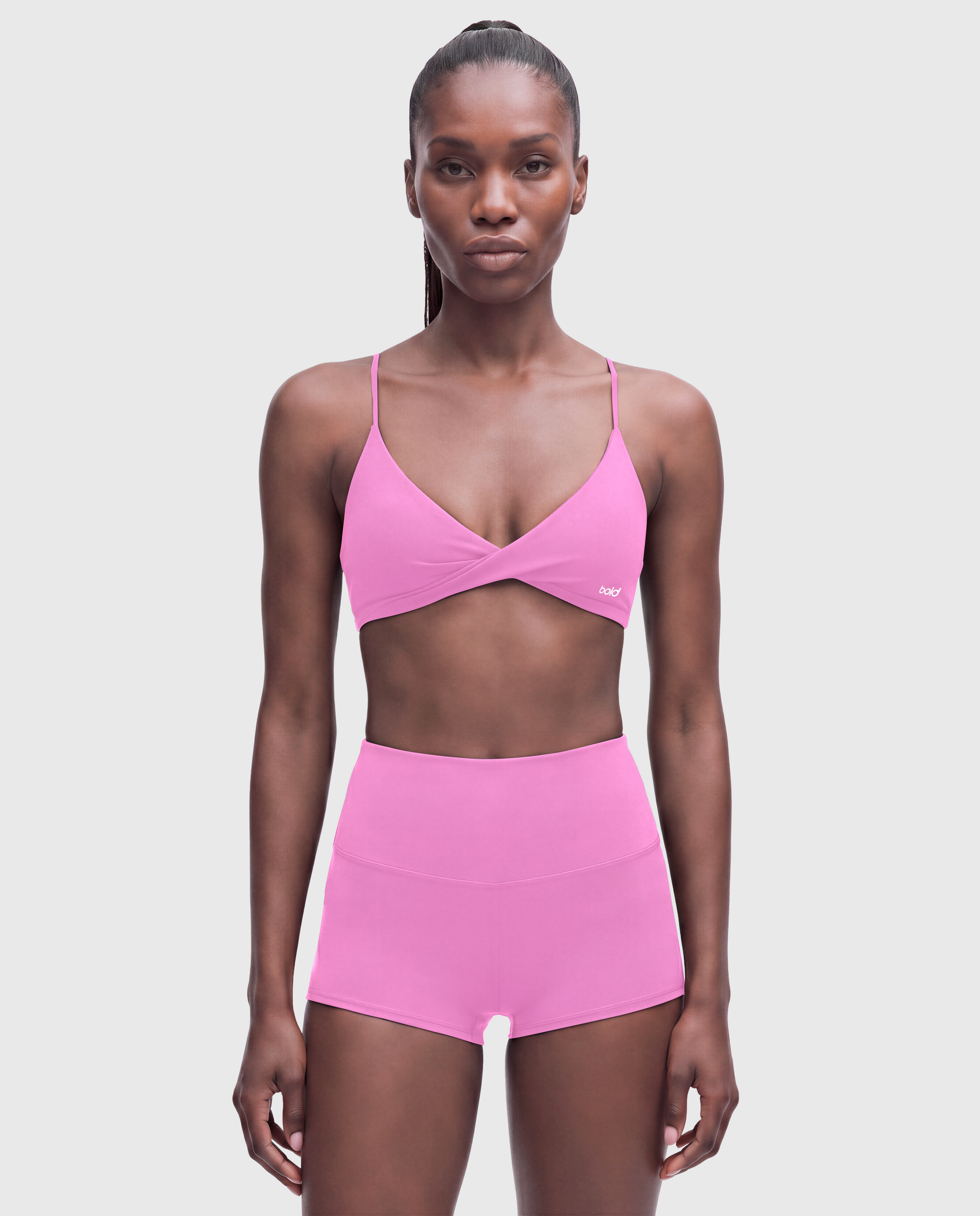 BoldBooty Longline Sports Bra — Lotus Pink — Photo 3