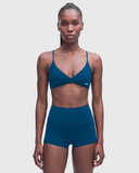 BoldBooty Longline Sports Bra — Peacock Blue — Photo 3