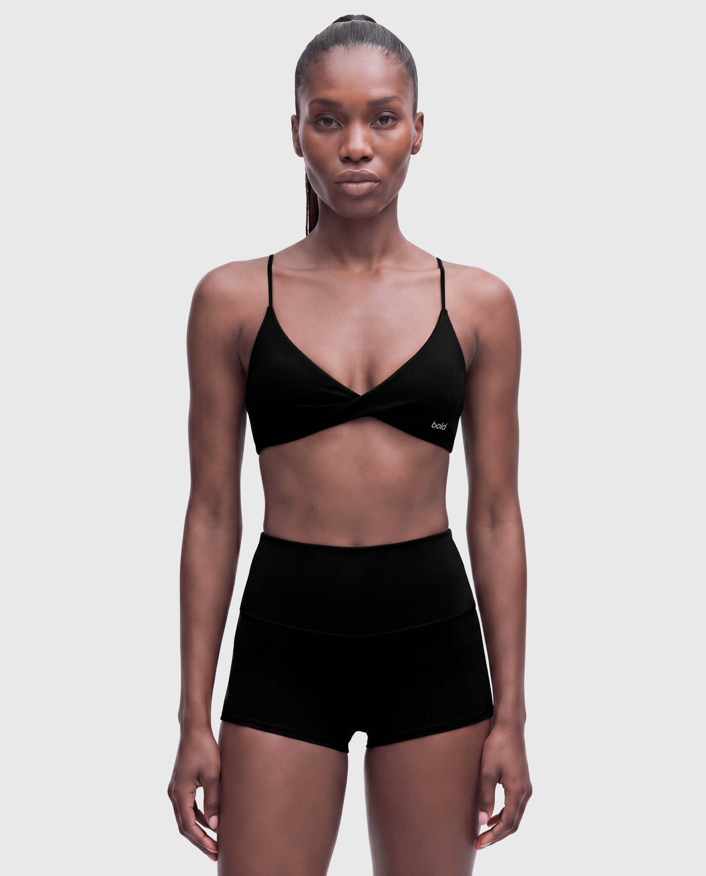 BoldBooty Longline Sports Bra — Black — Photo 2