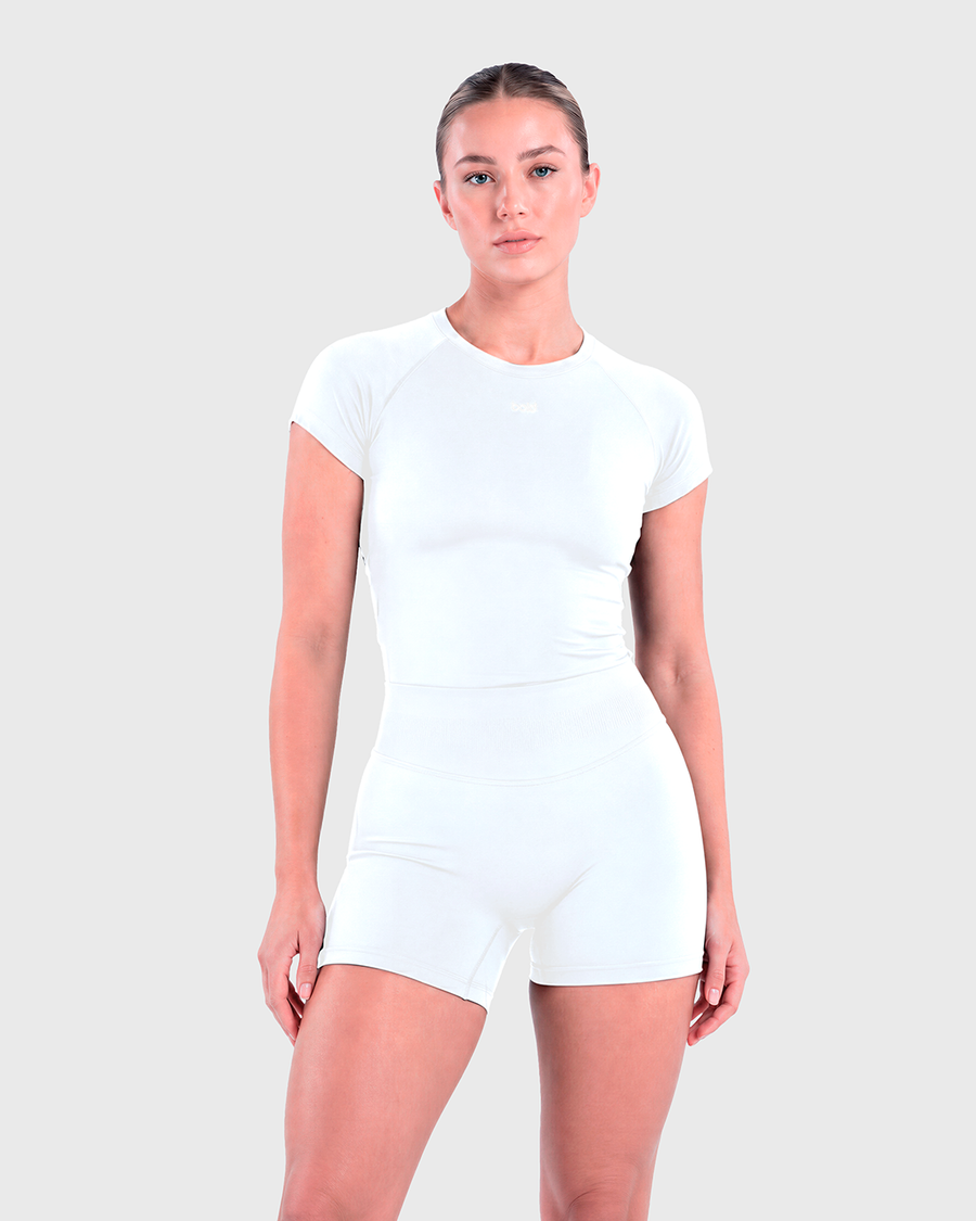 Scrunch Training Shorts | 4.5" (White)
