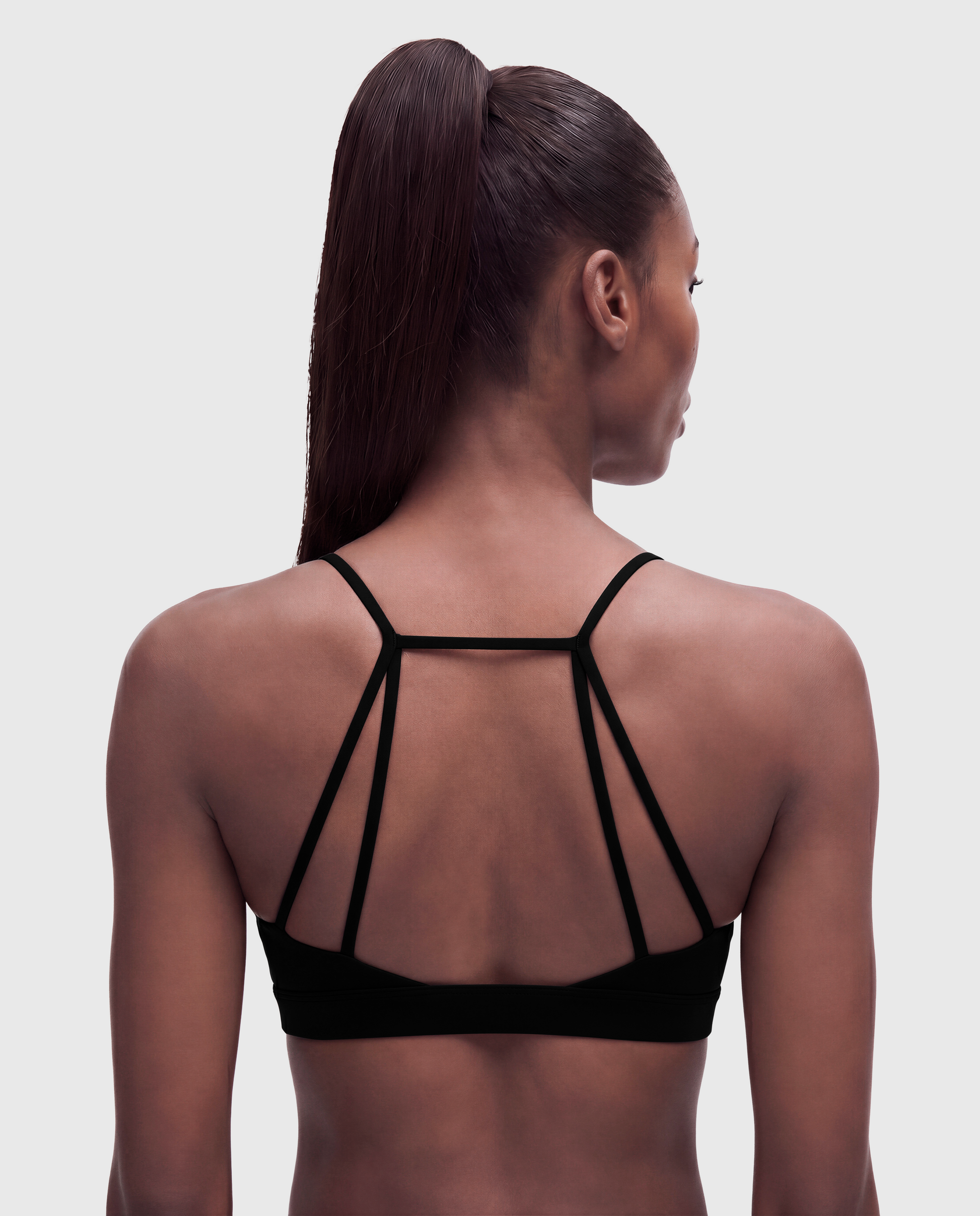BoldBooty Longline Sports Bra — Black — Photo 1