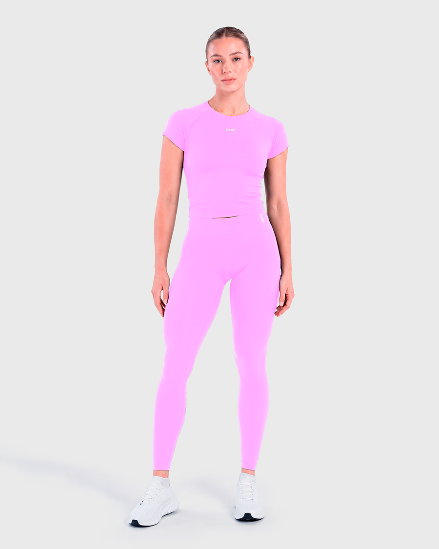 Scrunch Training Leggings (Floral Pink)