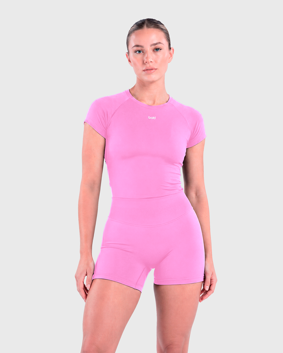 Scrunch Training Shorts | 4.5" (Floral Pink)