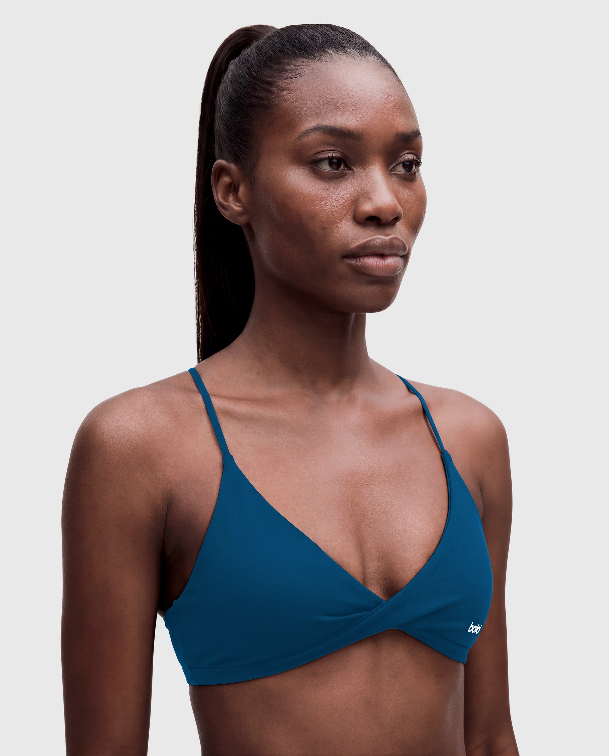 BoldBooty Longline Sports Bra — Peacock Blue — Photo 1